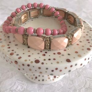 Pink Stone Stretch Bracelets